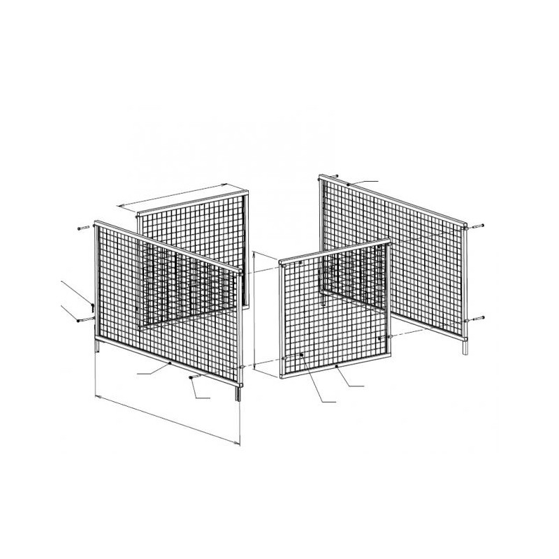 Jeu de rehausse grillagée 700