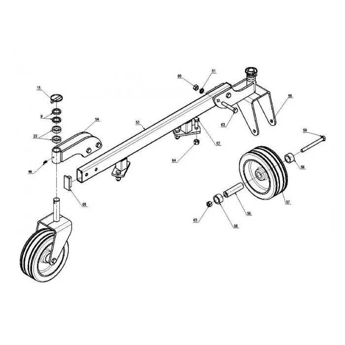 Kit roue de contrôle de hauteur de travail