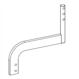 Tige ronde déportée pour butteur