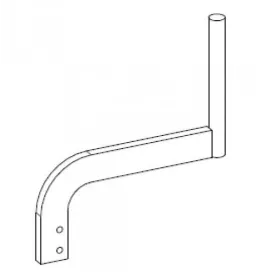 Tige ronde déportée pour butteur