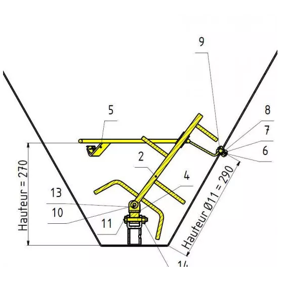 Agitateur sel articulé
