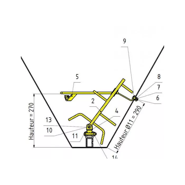 Agitateur sel articulé