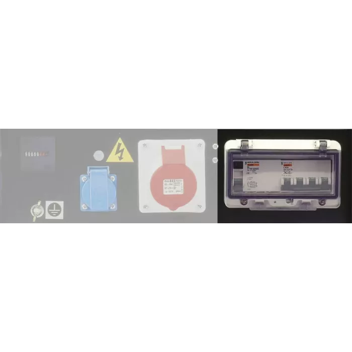 Coffre incluant interrupteur différentiel, disjoncteur thermique et compteur horaire