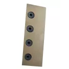 Ceccato 50011 - Paire de couteaux centraux pour broyeur Ceccato Tri...