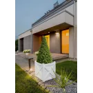 Bac à fleurs blanc carré