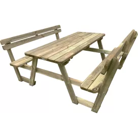 Table de pique-nique avec dossier