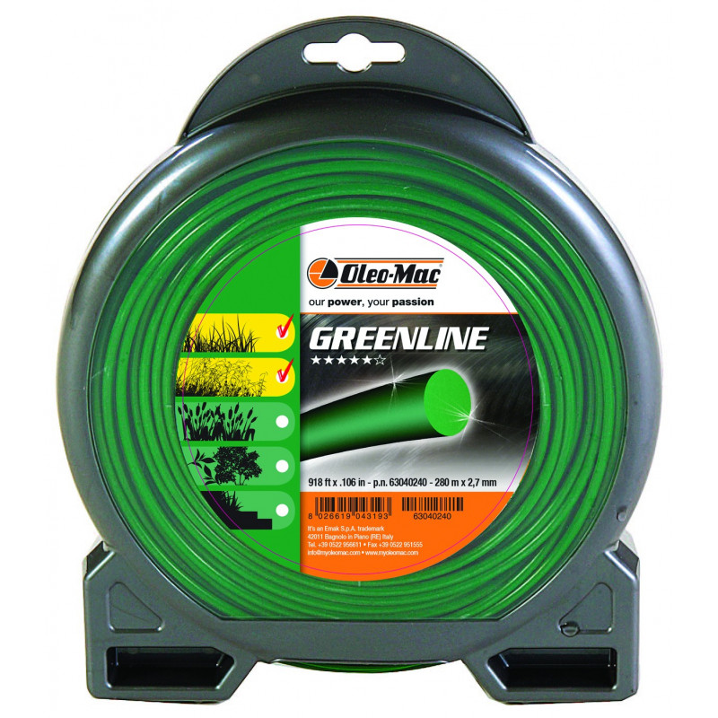 Fil nylon Oleo-Mac Green Line 15m