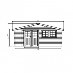 Solid Traditional Vernier S8346 - Abri de jardin