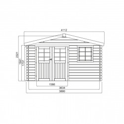 Solid Traditional Linz S8965 - Abri de jardin