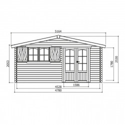 Solid Traditional Chamonix S8981 - Abri de jardin