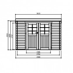 Solid Modern Jena S8607 - Abri de jardin