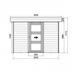 Abri de jardin Solid Modern Lund S8715