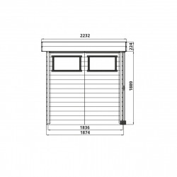 Abri de jardin Solid Modern Lund S8715