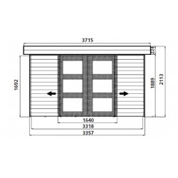 Abri de jardin Solid Modern Sjobo S8716