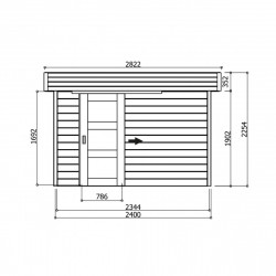 Solid Modern Bergen S8214 - Abri de jardin