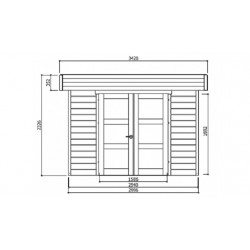 Solid Modern Odense S8323 - Abri de jardin