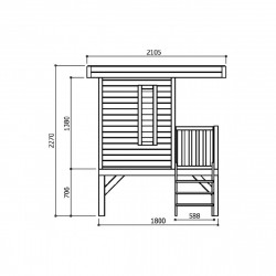 Maisonette enfants Solid Playhouse modern on stilts