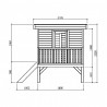 Maisonette enfants Solid Playhouse modern on stilts