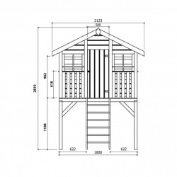 Maisonette enfants Solid Playhouse traditional on stilts S8405LD