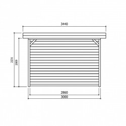 Kiosque de jardin bois autoclave - S S7773