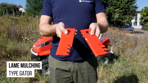 Lame mulching type gator