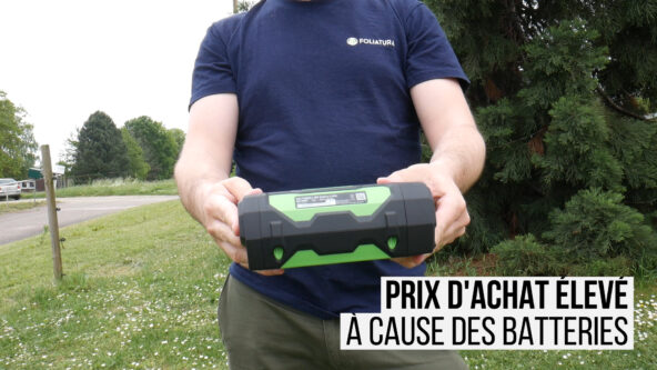 Prix d'achat élevé à cause des batteries
