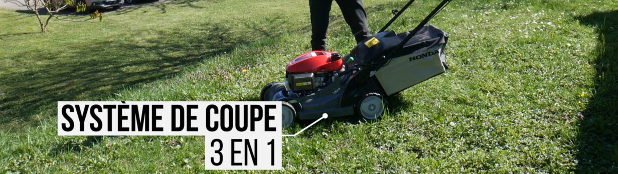 La tondeuse Honda HRX476HYEA est équipée d'un plateau de coupe 3 en 1.