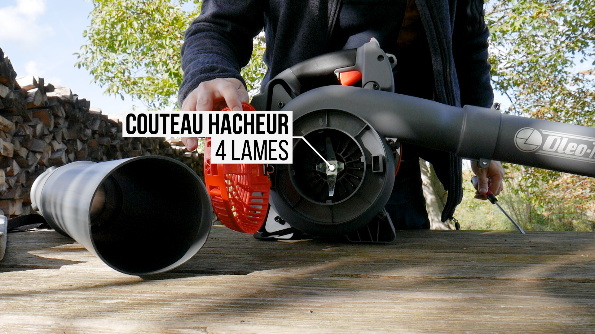 Couteau hacheur 4 lames